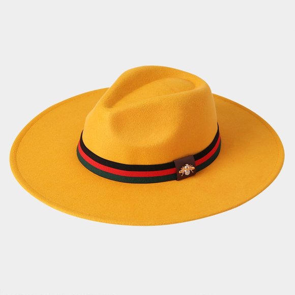 Accessories - Panama Style Bumble Bee Fedora/Dressy Fedora Hat